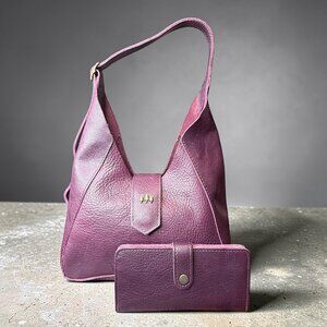 Portland Leather Flora Shoulder Bag w/matching wallet